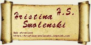 Hristina Smolenski vizit kartica